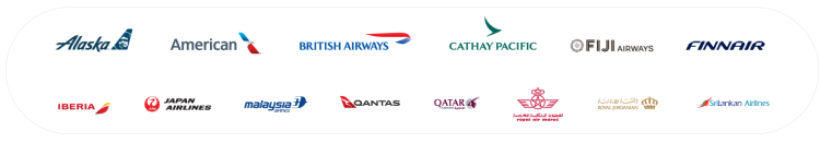 A screenshot shows the OneWorld airline partners in 2025