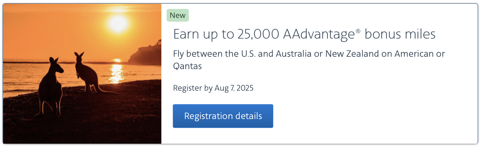American Airlines AU/NZ promo.