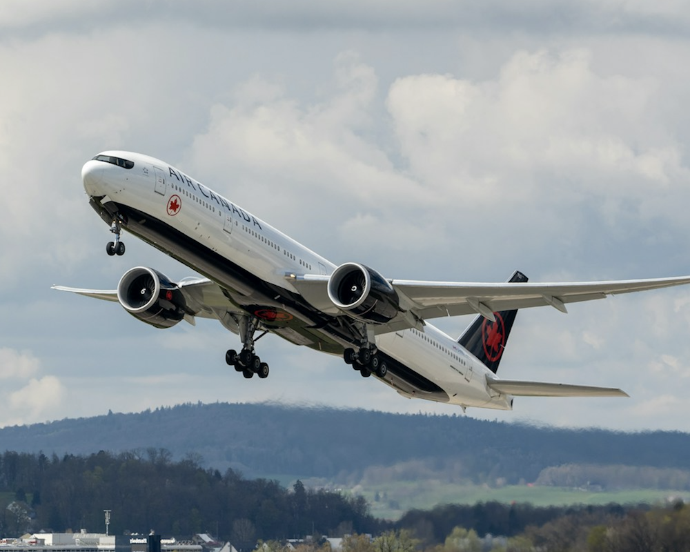 Air Canada 777 taking off.
