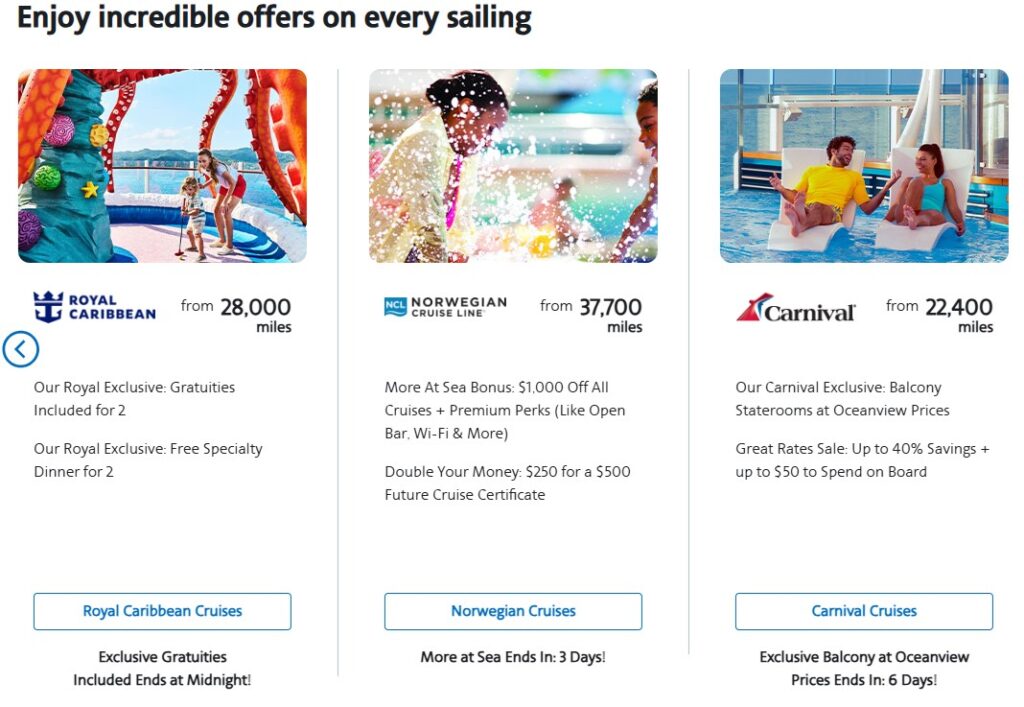 American Airlines Cruises Redeem Miles