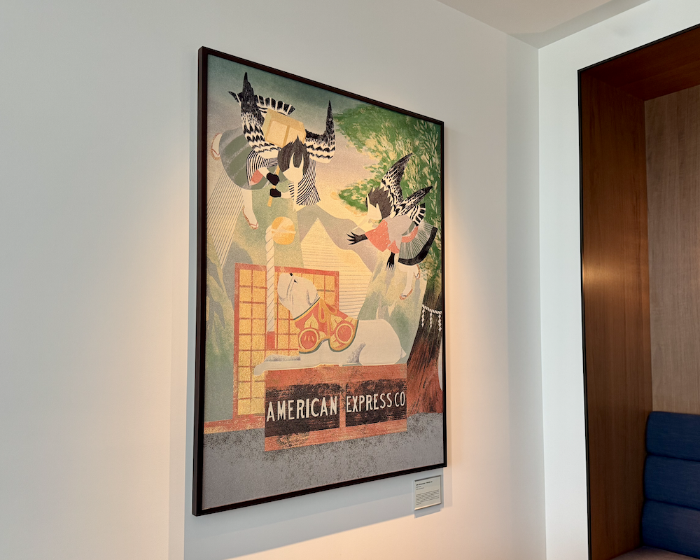 Amex Centurion Lounge at Tokyo Haneda bulldog painting