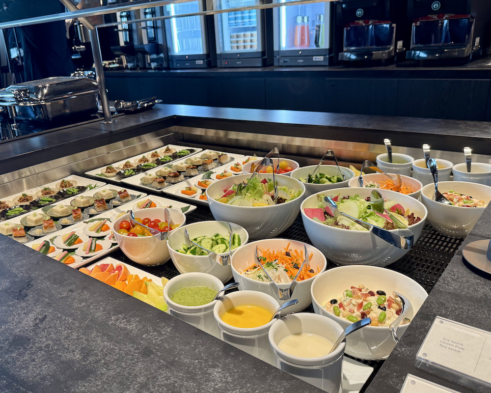 Amex Centurion Lounge at Tokyo Haneda buffet