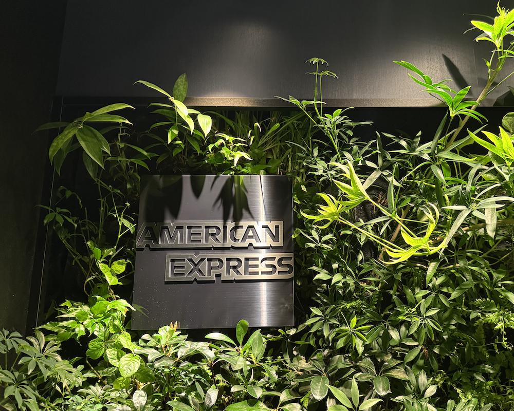 Amex Centurion Lounge at Tokyo Haneda greenery.