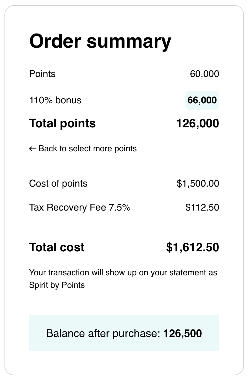 Buy Spirit points with a bonus receipt.