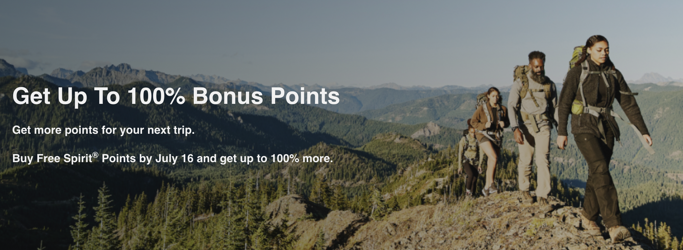 Spirit Airlines 100% bonus on point purchases.
