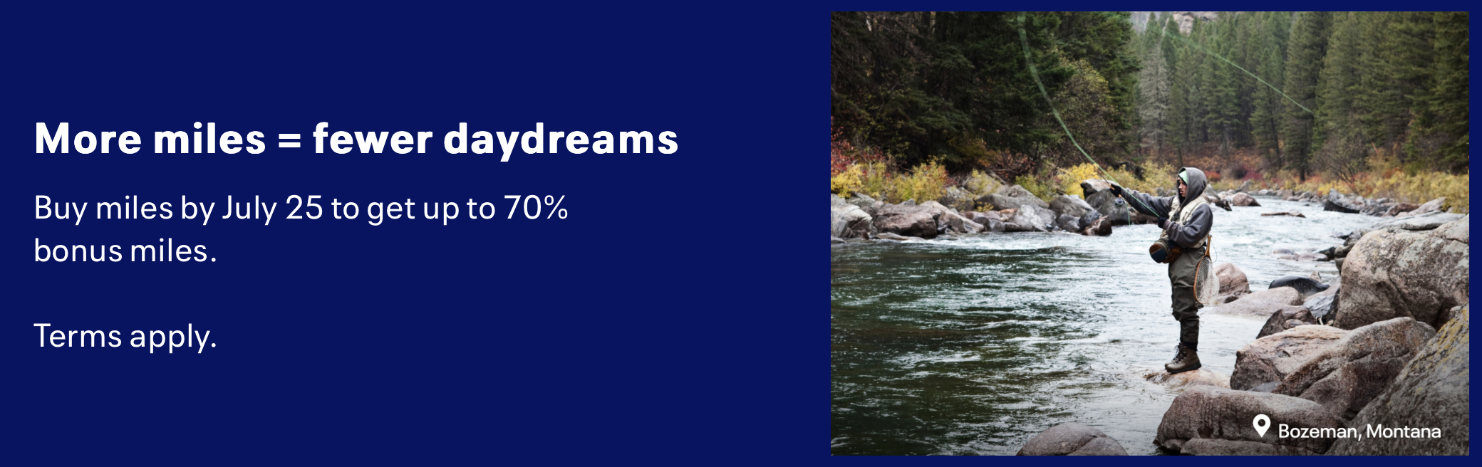 Buy United miles promo banner.