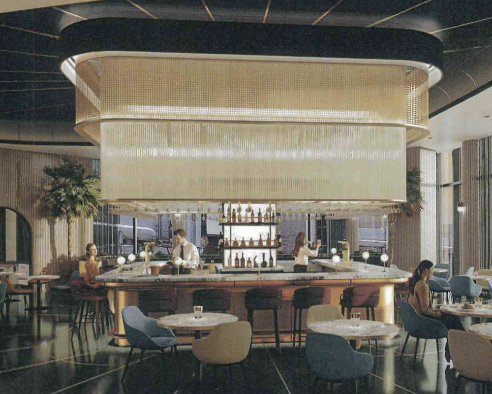 Rendering of the proposed Chase Sapphire Lounge at LAX.