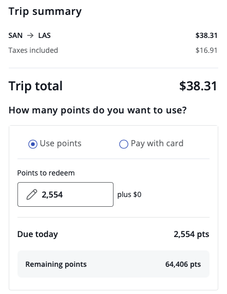 Chase Travel checkout
