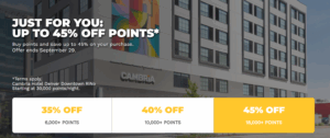 Banner image showing buying Choice points with up to a 45% discount