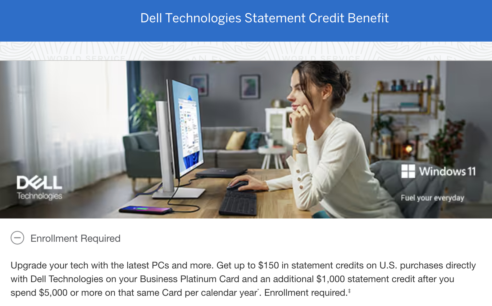 Dell Technologies Statement Credit Benefit