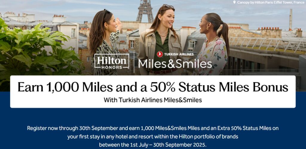 Hilton 1,000 Miles and Smiles Miles 2025 Promotion