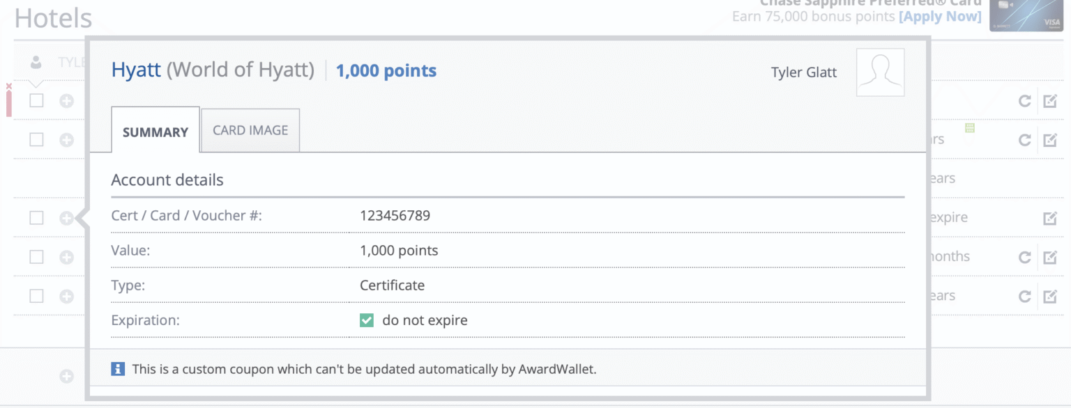 Use AwardWallet to Track Free Night Awards, Upgrades, Vouchers