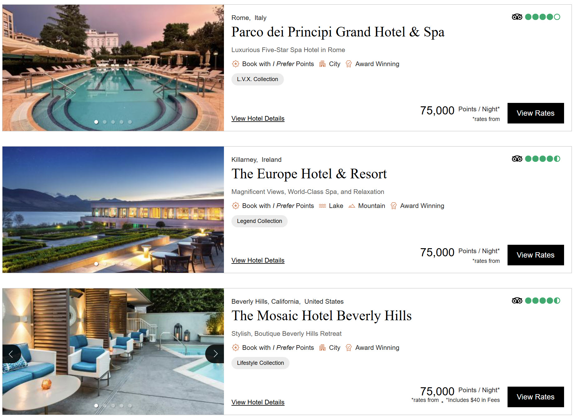 I prefer 75k Hotels