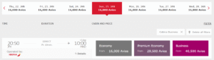 Iberia Avios redemption Chicago to Madrid in all classes