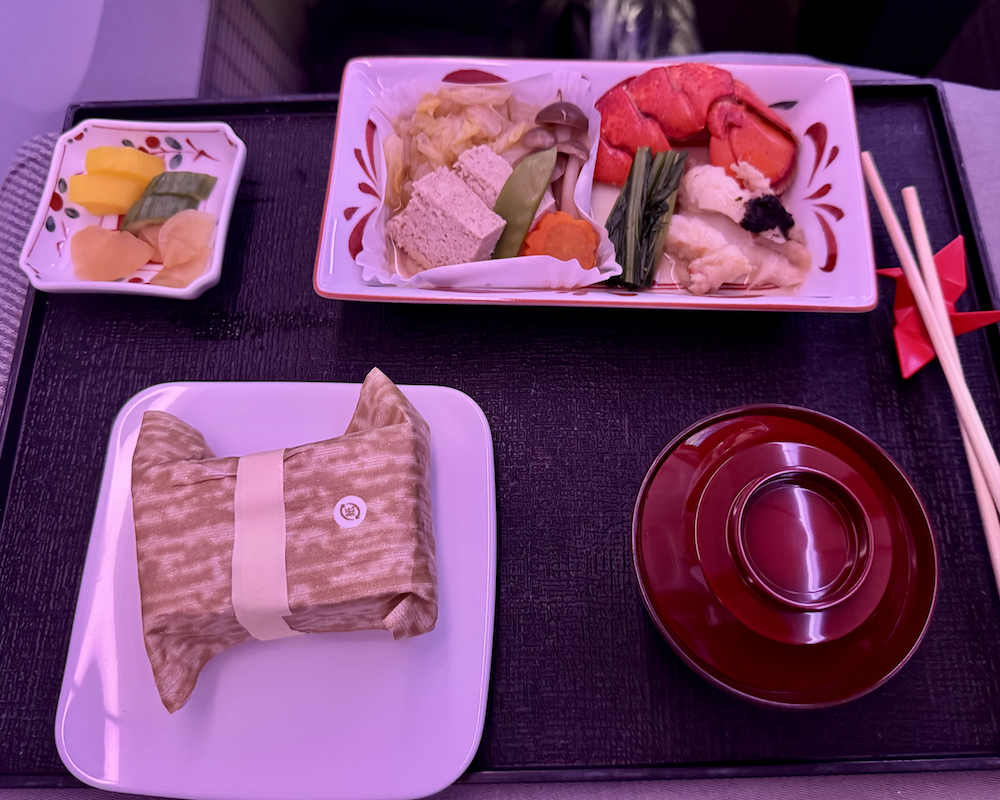 Food in JAL Business Class