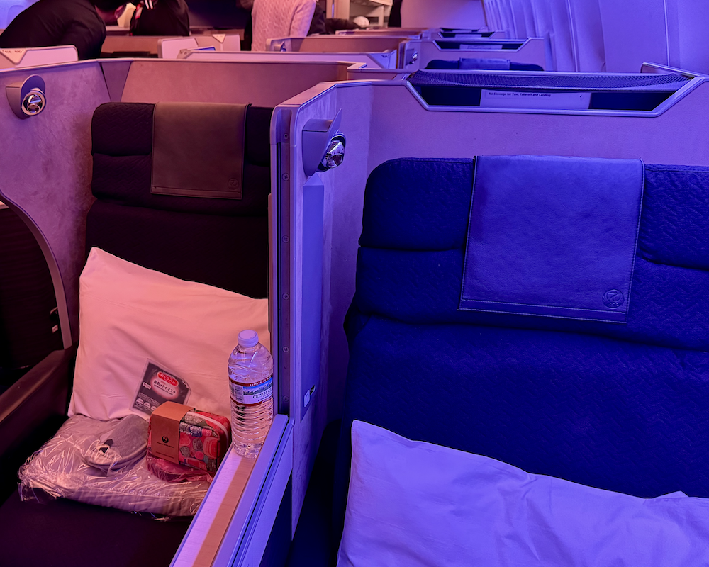Japan Airlines business class seat on 777-300ER
