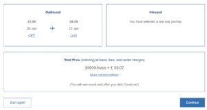 British Airways award from CPT to LHR.