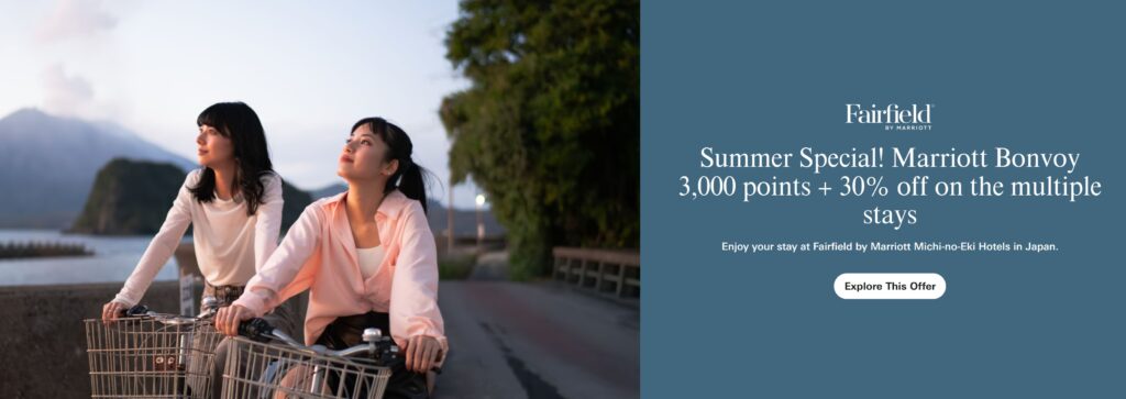 Marriott 3,000 Points 30 Off Fairfield Japan Promotion