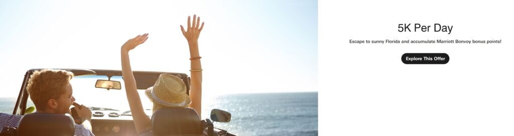 Marriott 5,000 Points in Florida 2025 Promotion
