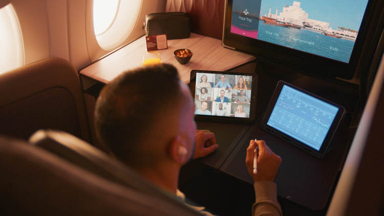 Qatar Airlines Free Wi-Fi in Business Class