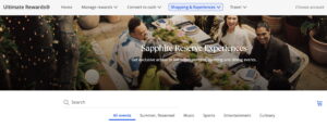 Chase Experiences landing page