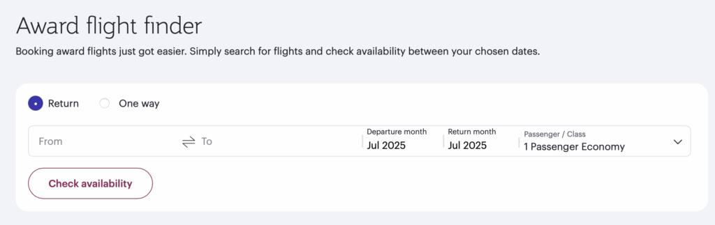 Qatar calendar search page.