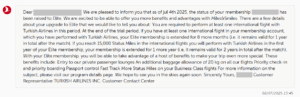 Turkish Airlines status match details