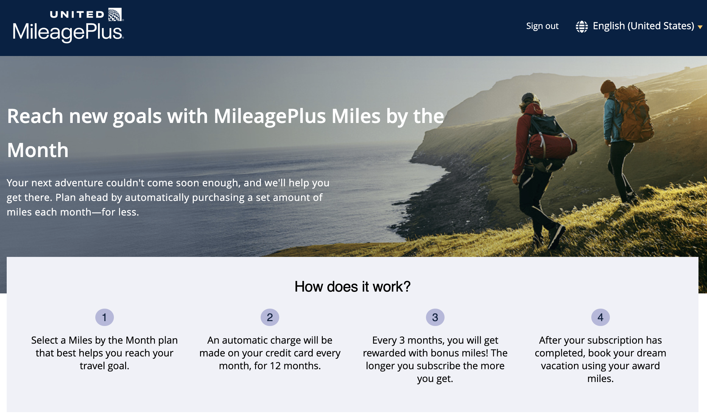Miles by the Month how it works banner.