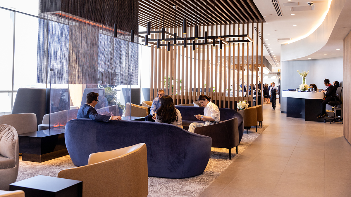 A rendering of the new Flagship lounge in Charlotte