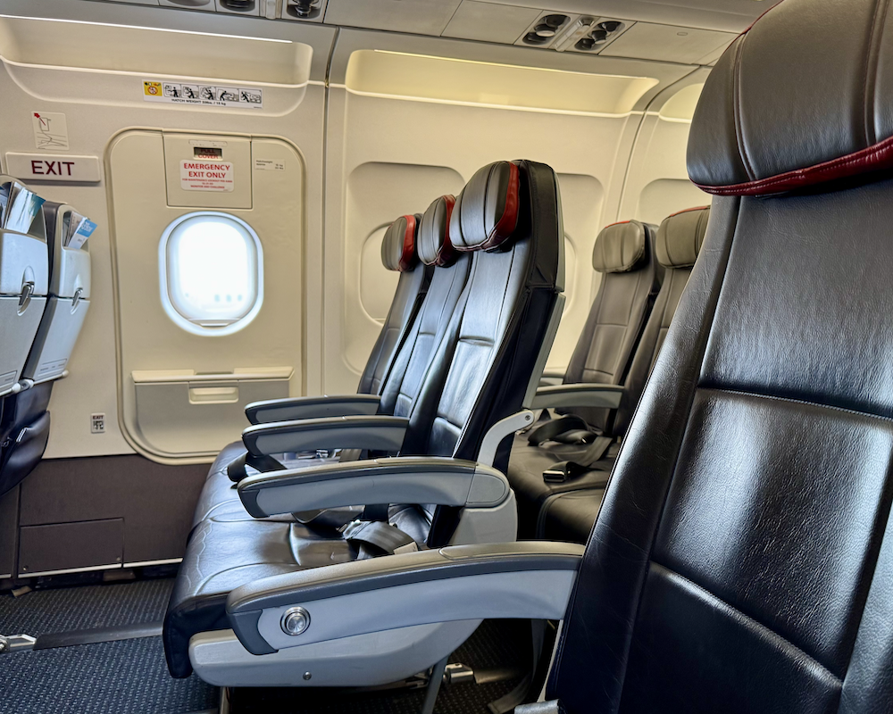 American Airlines A319 economy cabin.