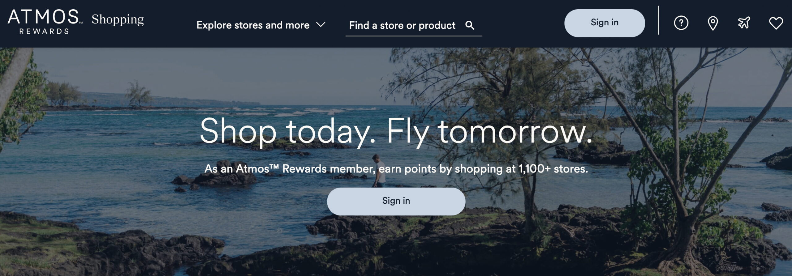 New Atmos Rewards shopping portal