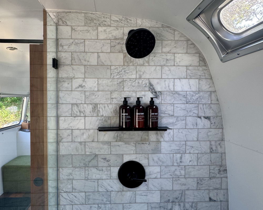 AutoCamp Cape Cod Airstream shower