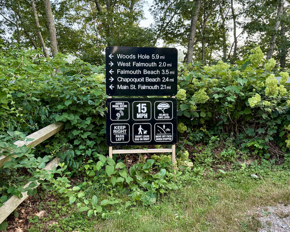AutoCamp Cape Cod trail signage.
