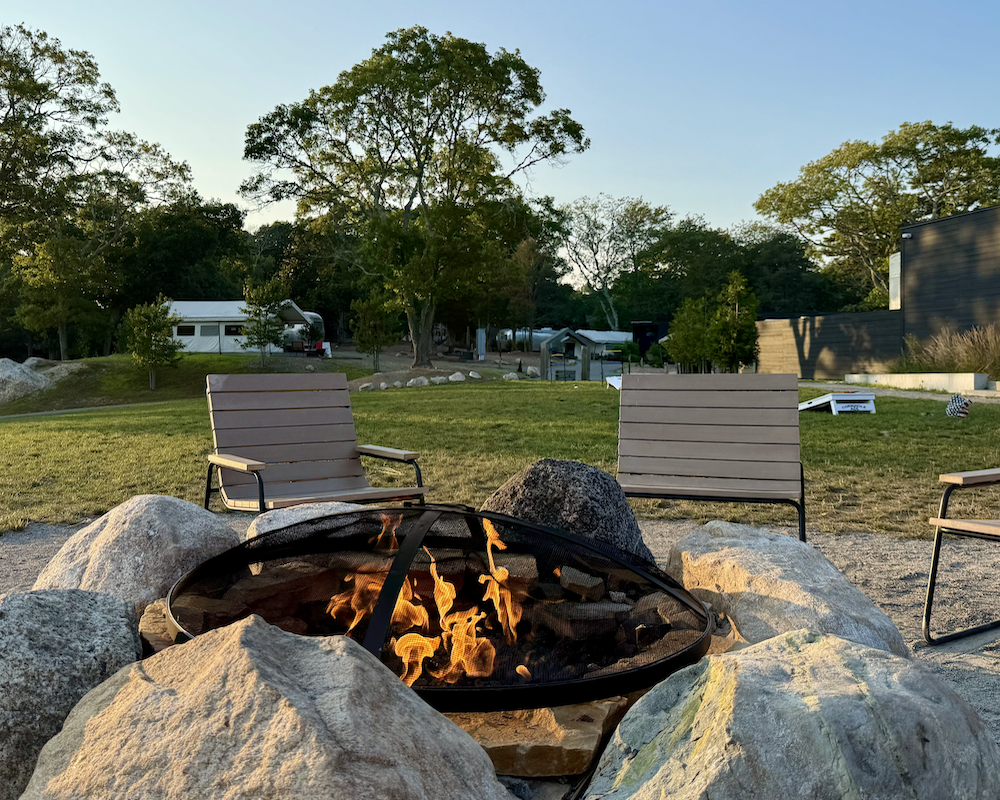 AutoCamp Cape Cod fire pit.