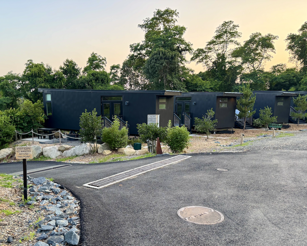 AutoCamp Cape Cod cabin campsite.