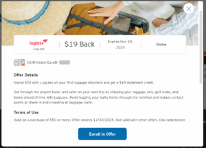 Citi Merchant Offer for Lugless