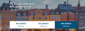 Screenshot of banner to buy Aeroplan points with up to a 90% bonus