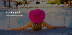 Screenshot of banner to buy Hilton points with an 80% bonus