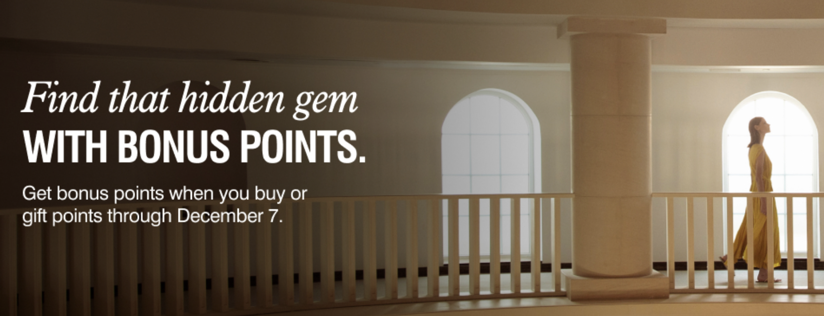 Marriott buy points promo banner.