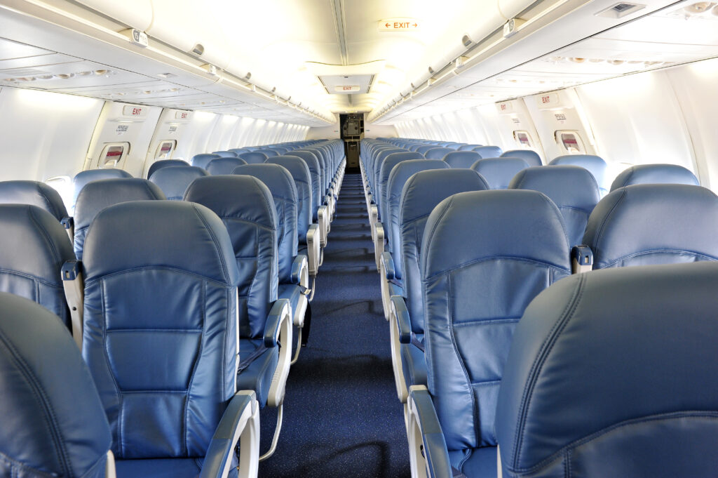 Delta Boeing 737-800 economy cabin