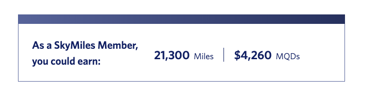 Delta SkyMiles and MQD Earning Calculator
