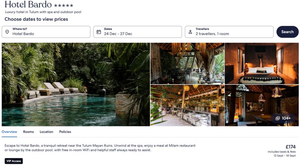 Hotel Bardo Booking Example