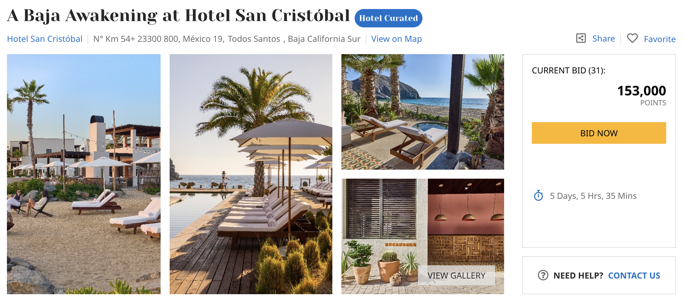 Hyatt FIND Experience at a Bunkhouse Hotel up for bidding.