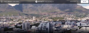 Screenshot of Hyatt's website for Hyatt Regency Cape Town