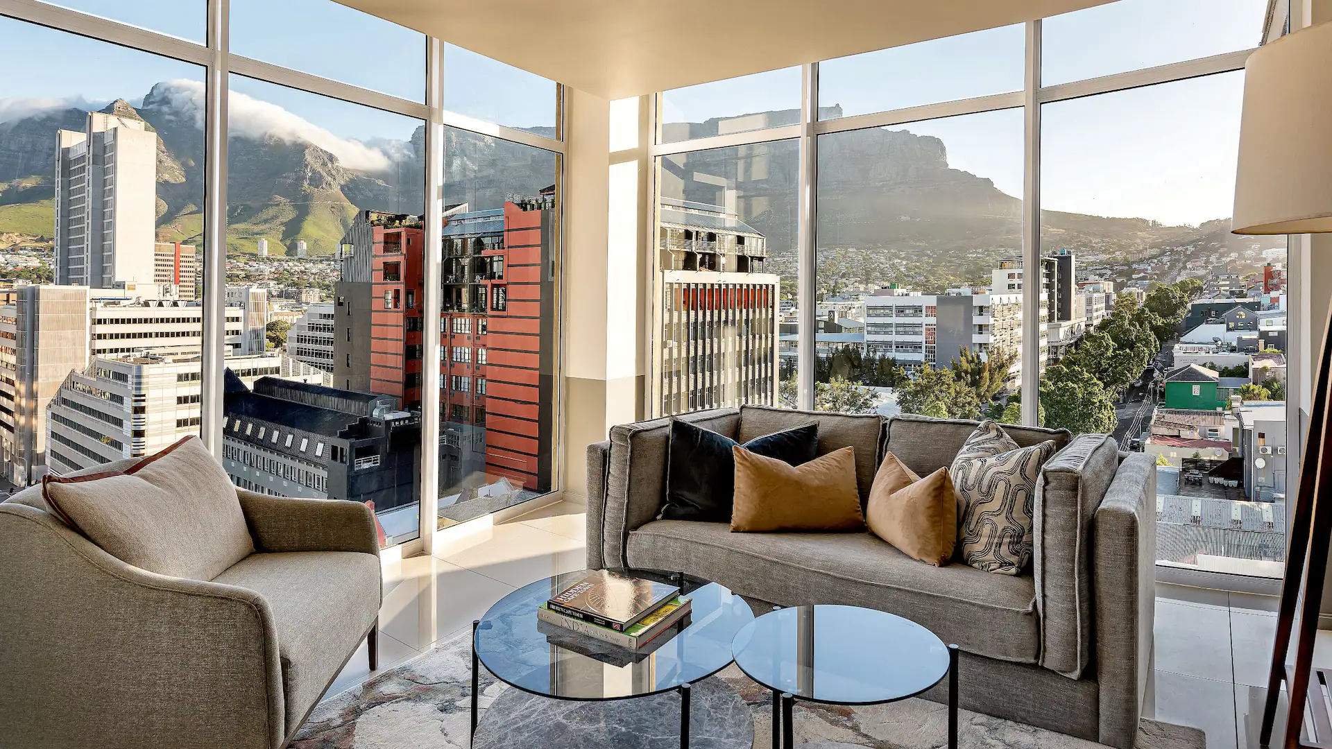 A guest room at the Hyatt Regency Cape Town