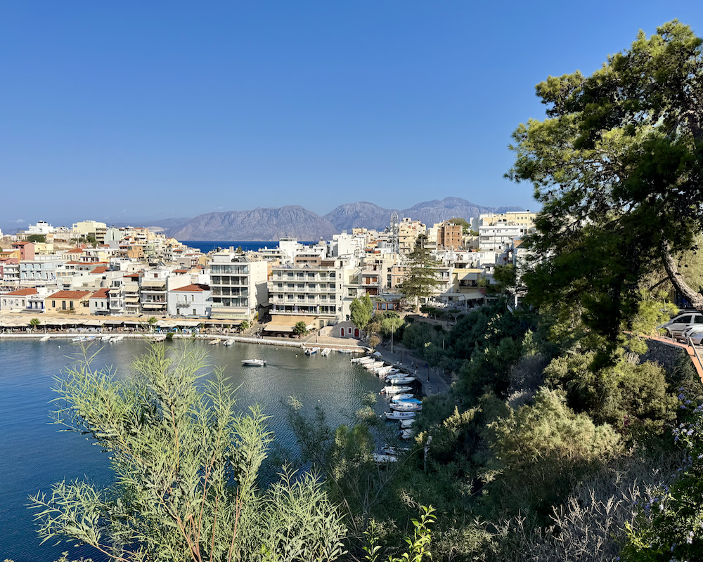 Agios Nikolaos from the top of the hill.