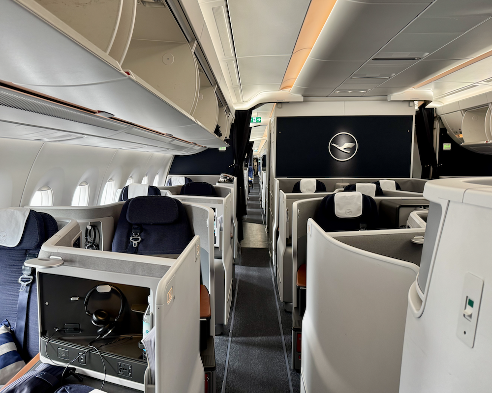 Lufthansa Allegris business class cabin.