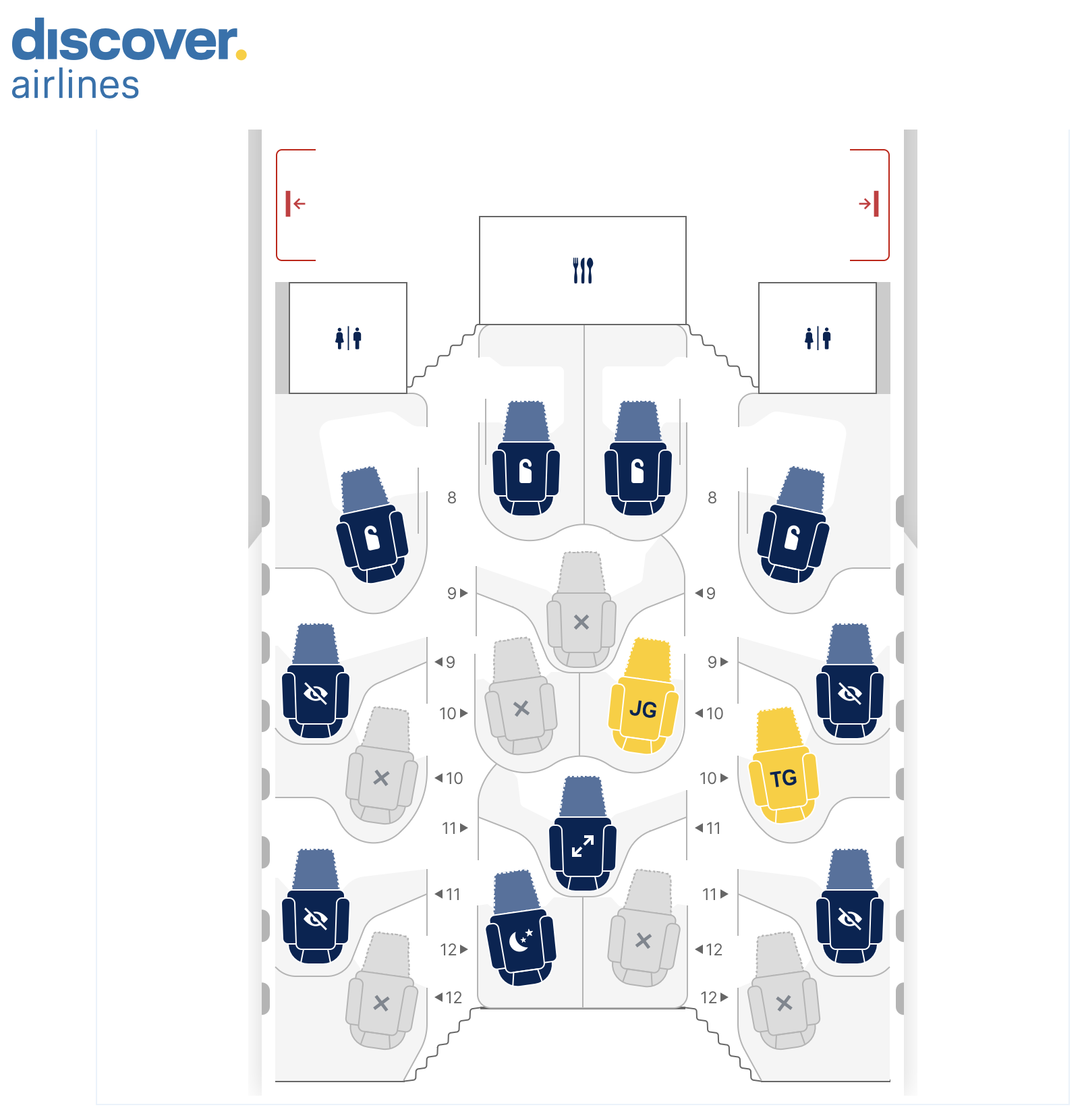 Lufthansa Allegris Seat Selection Page