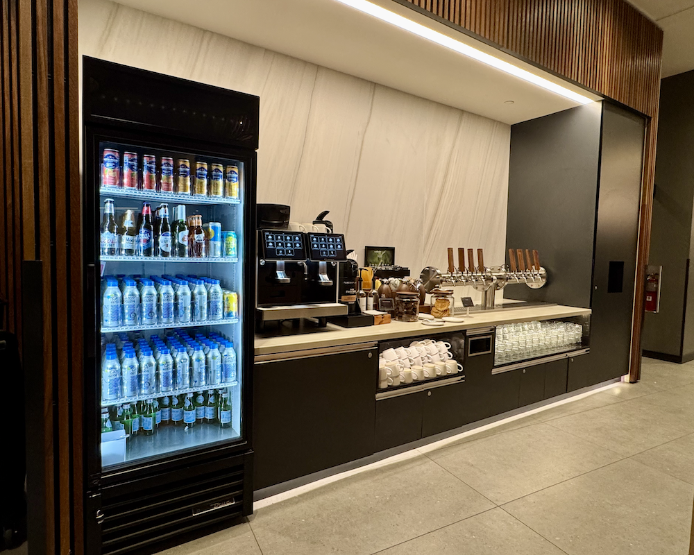 American Airlines Flagship Lounge at PHL self-serve station.