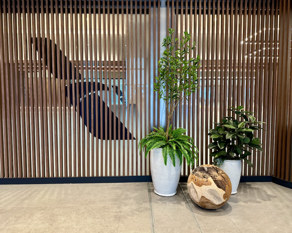 American Airlines Flagship Lounge at PHL -- flight logo outside the lounge.